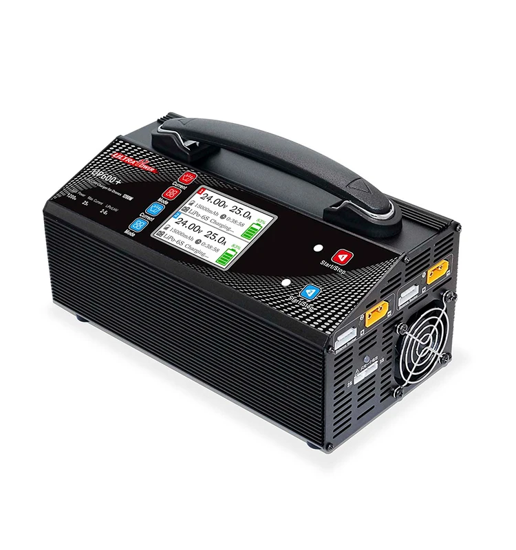 4 Channel 1200W Lithium Battery Charger 2*600W Power for 6S LiPo HV Balanced Battery Charger for Lithium Ion Batteries
