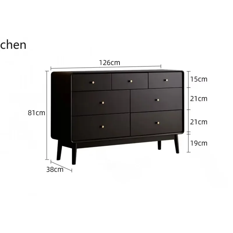 TQH7.2 solid wood bedroom seven chest cabinets, bedside storage lockers, living room retro wall chest