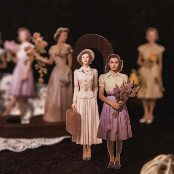 12 adet/1 grup kawaii Kırtasiye Etiket retro dönemi önemsiz günlüğü Dekoratif Scrapbooking DIY Craft Etiket