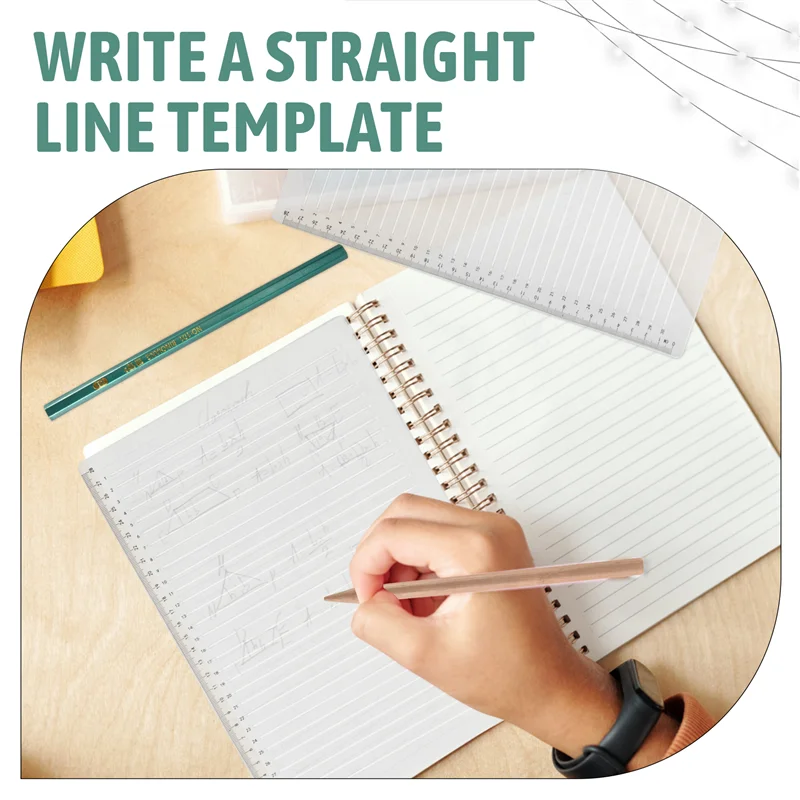 L47anew!-2 Pcs Plastic Straight Line Stencil Template For Journaling