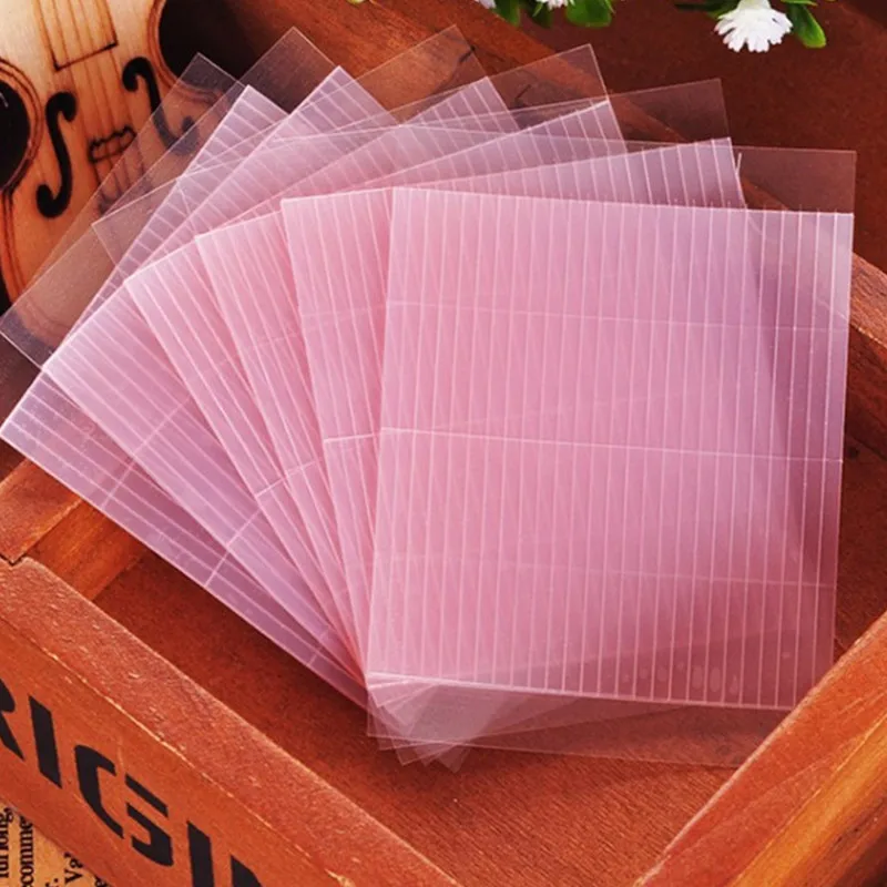 520 uds/10 hojas de cinta Invisible para párpados dobles autoadhesiva transparente pegatinas para párpados rosas pegatinas de fibra impermeables para párpados