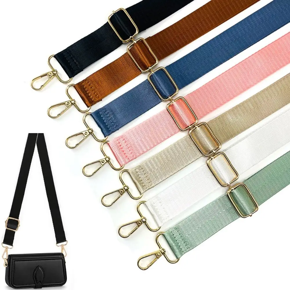 Bag Accessories Adjustable Bag Strap Nylon Solid Color Shoulder Bag Strap Handbag Handle Crossbody Bag