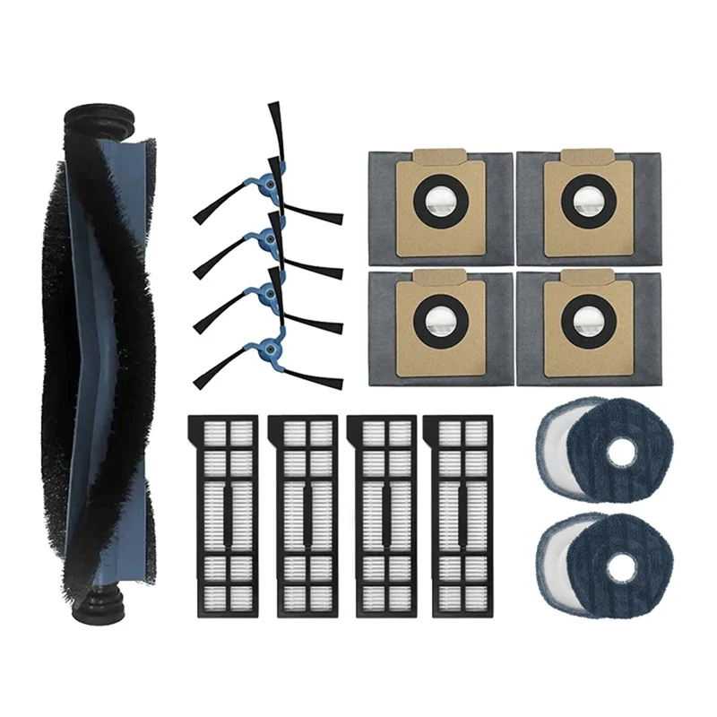 BUENO para Eufy X10 Pro Omni Robot aspirador Cepillo Lateral principal paño de mopa filtro Hepa bolsa de polvo accesorios piezas
