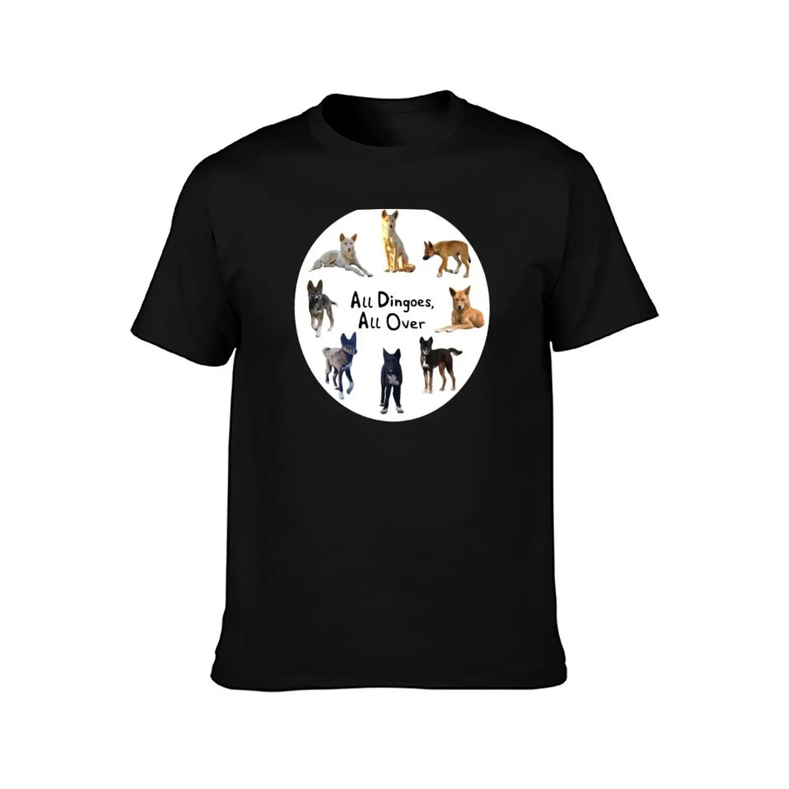 All the colours of Australian dingoes T-Shirt Casual All Match Tee Shirt for Men