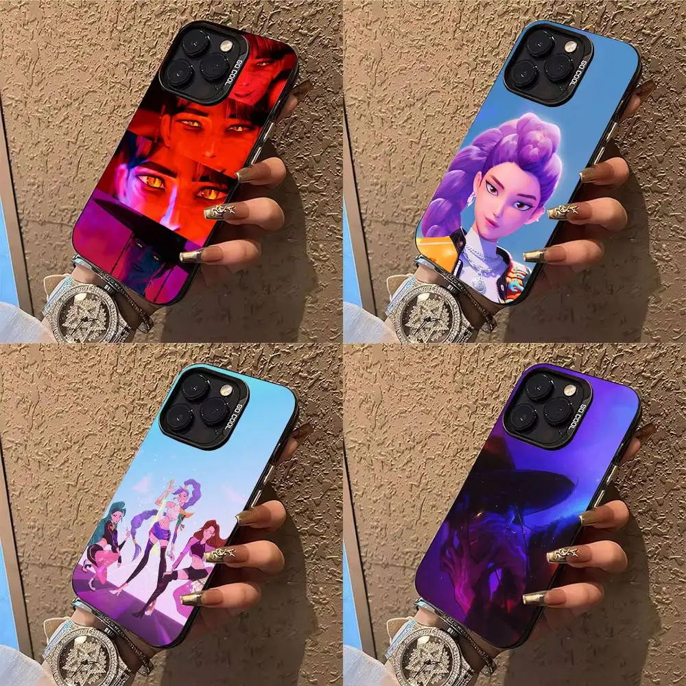 

KPop D-Demon H-Hunters Phone Case For iPhone 17,16,15,14,13,12,X,8,Pro,Max,Plus,E,SE4,Air,Mini IMD Matte Black