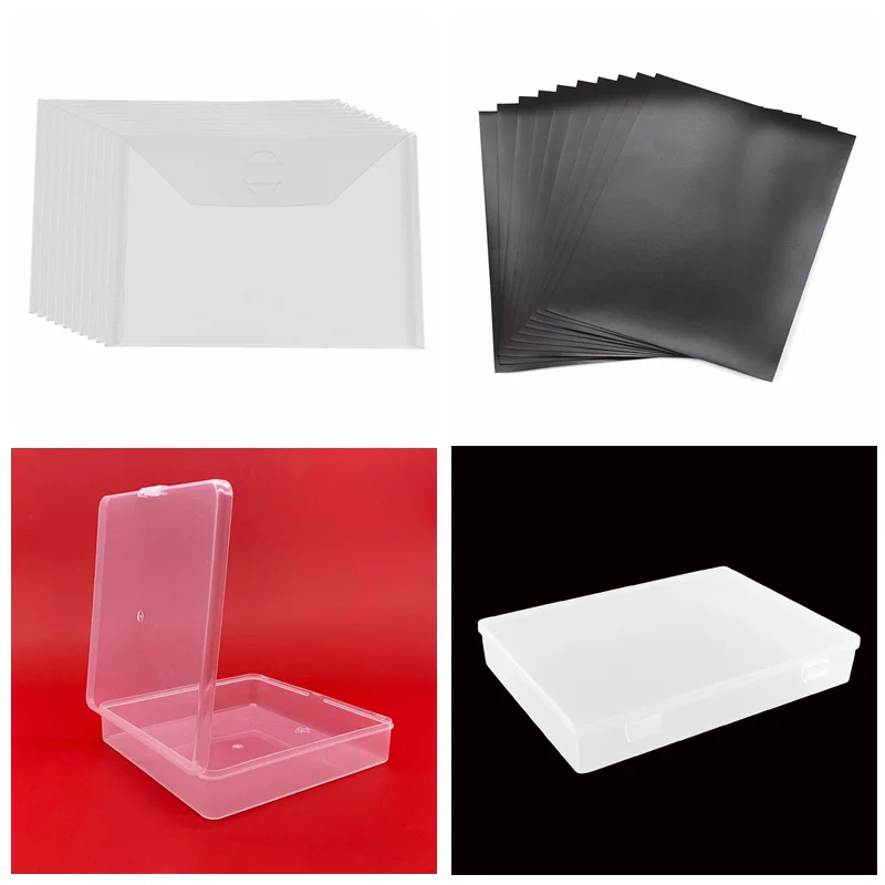 

Storage Bag Set Magnetic Sheets Folder Bags Plastic Box For Storaging Cutting Dies Holders Organizer Transparent Bags 2021