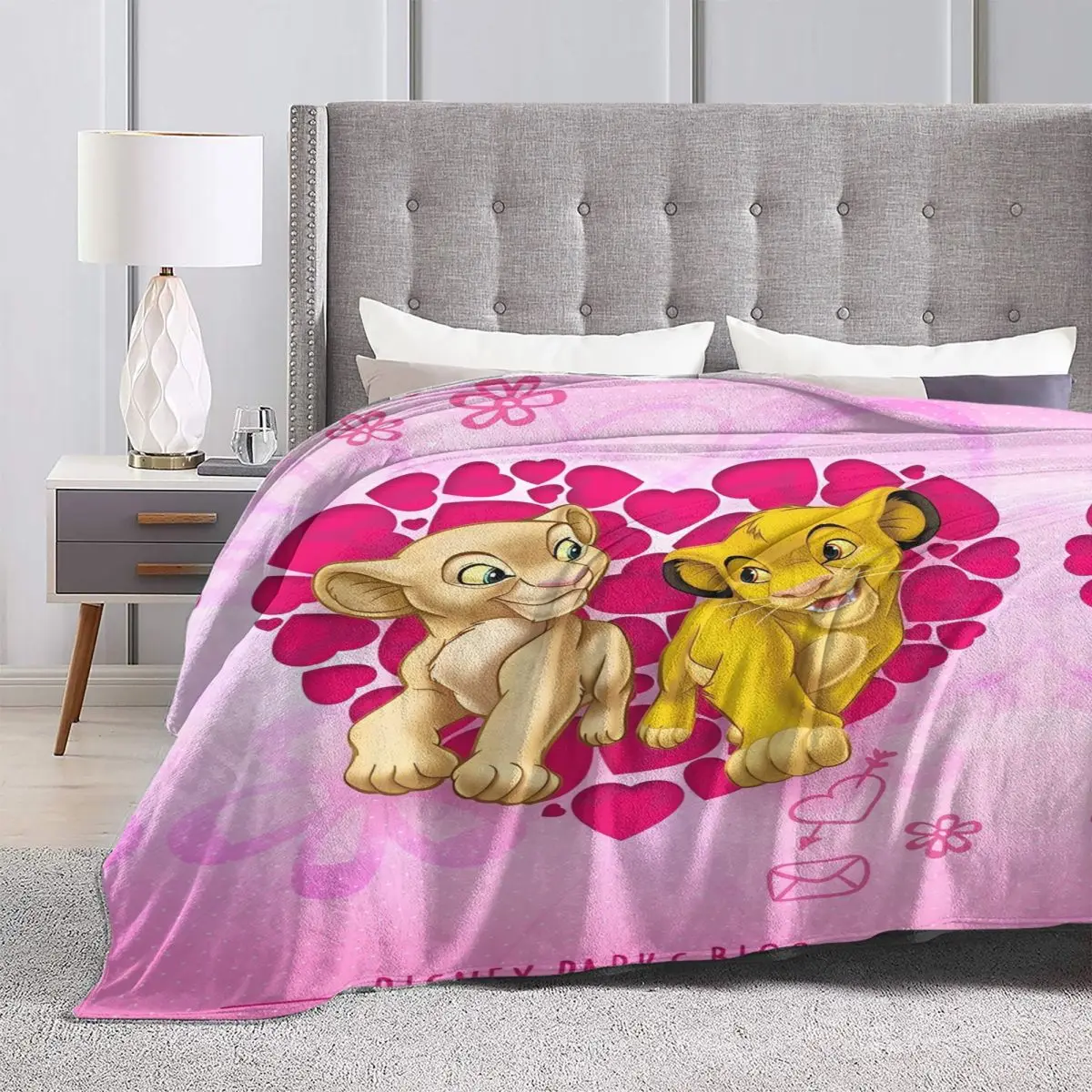 Couverture de dessin animé roi Lion Simba, couverture de pique-nique en flanelle pour décoration de maison, Design Super doux, couvre-lit de qualité, idée cadeau