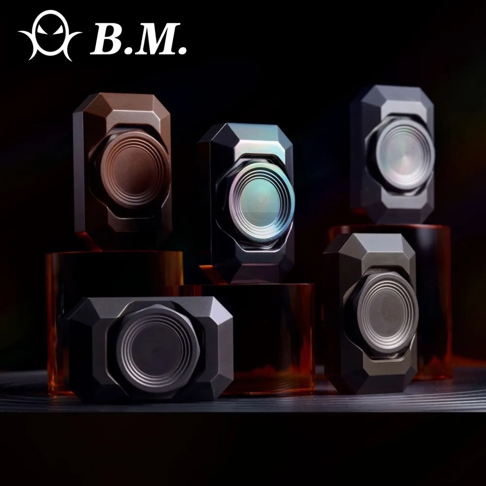 Black Mirror Design EDC Forget Worry Stone Fidget Spinner Metal Fidget Toy Two-Bladed Fidget Spinner Stress Relief Toy Gyro