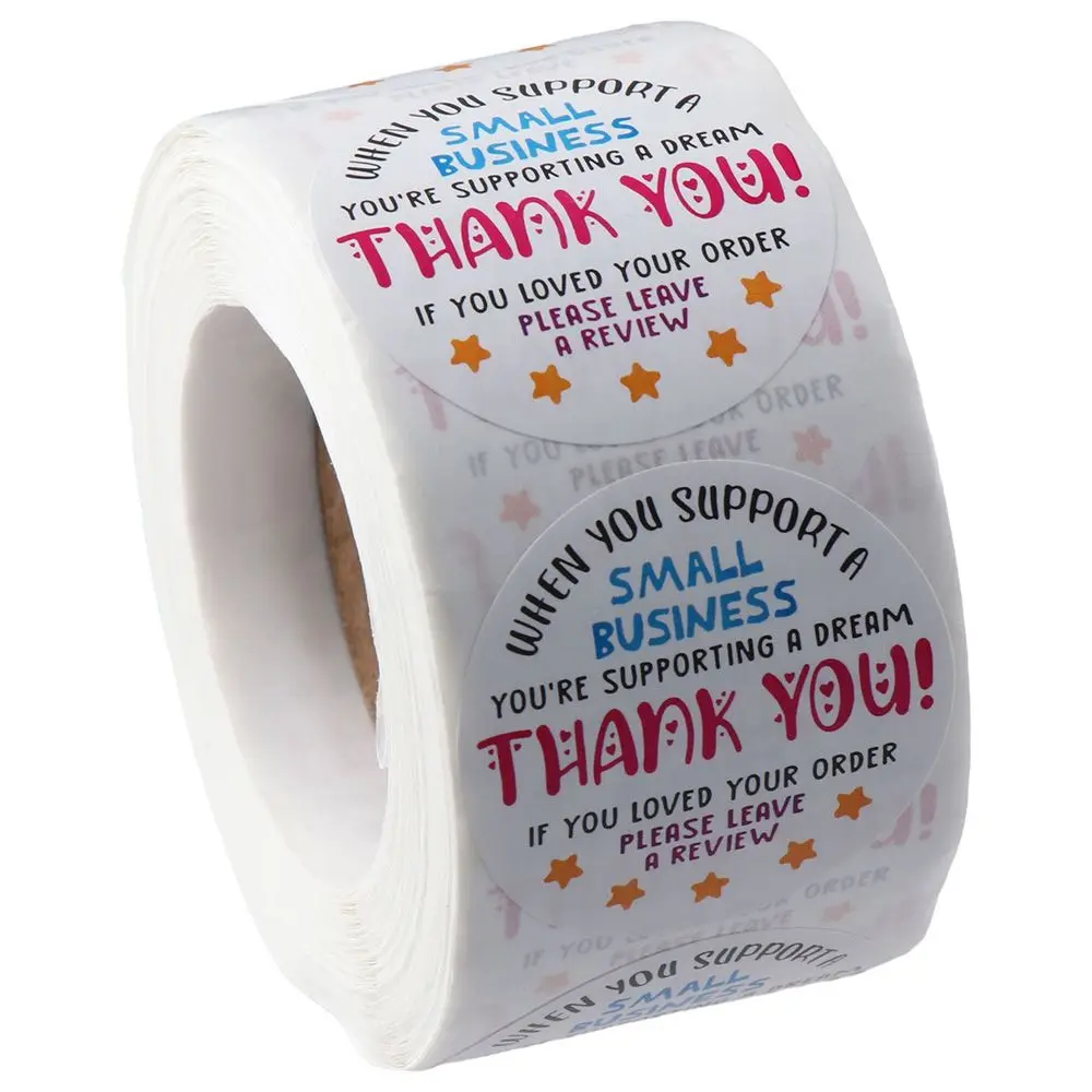 

Handmade 1.5 Inch Thank You Stickers Self Adhesive Adhesive Label Envelope Packaging Office