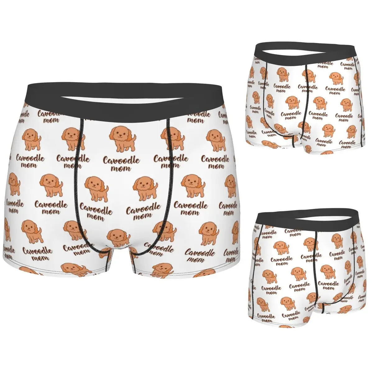 

Boxer Underpants Shorts Cavoodle Dog Mom Panties Men Comfortable Underwear for Homme Man Boyfriend Gifts