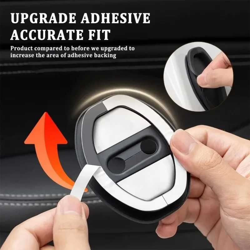 4Pcs Set Silicone Car Door Lock Cover Dustproof Noise Reduction Car Door Lock Buckle Protector Car Door Protector