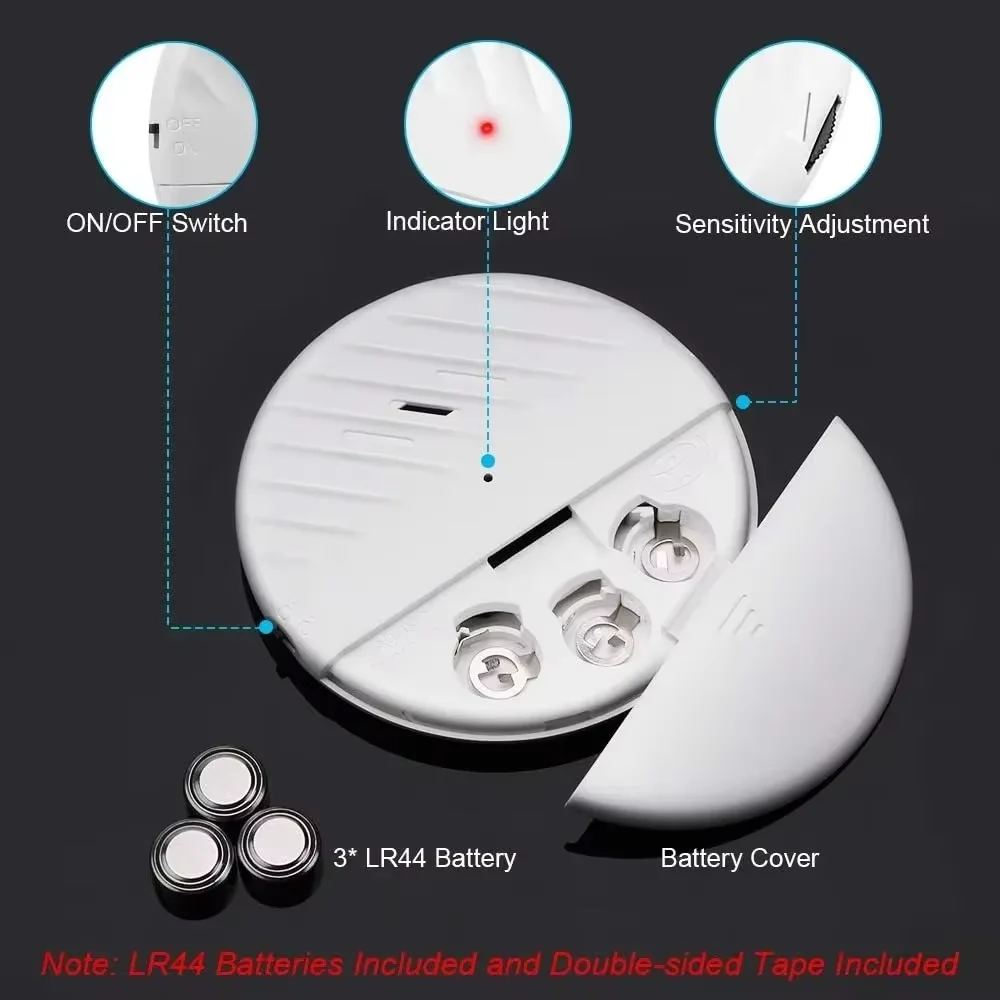 Vibration Alarm Wireless Door Window Sensor Alarm 125dB Glass Break Anti-Theft Sensor Alarm Home Security Protection Alarm