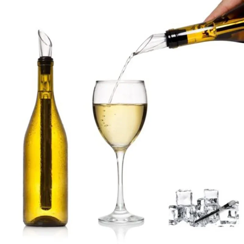 Stainless Steel Ice Wine Cooler Bar with Wine Pouring Wine Cooler Bar with Beer Beverage Freezing Bar Tool