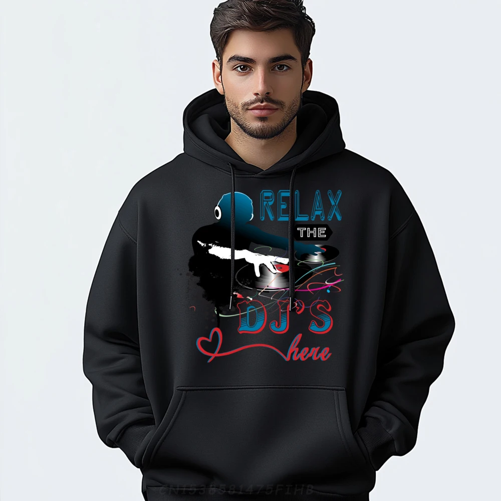 

Relax The Dj Is Here Disc Jockey Club Music Camisas Basicas Hombre Men Long Sleeve Tee Hoodie