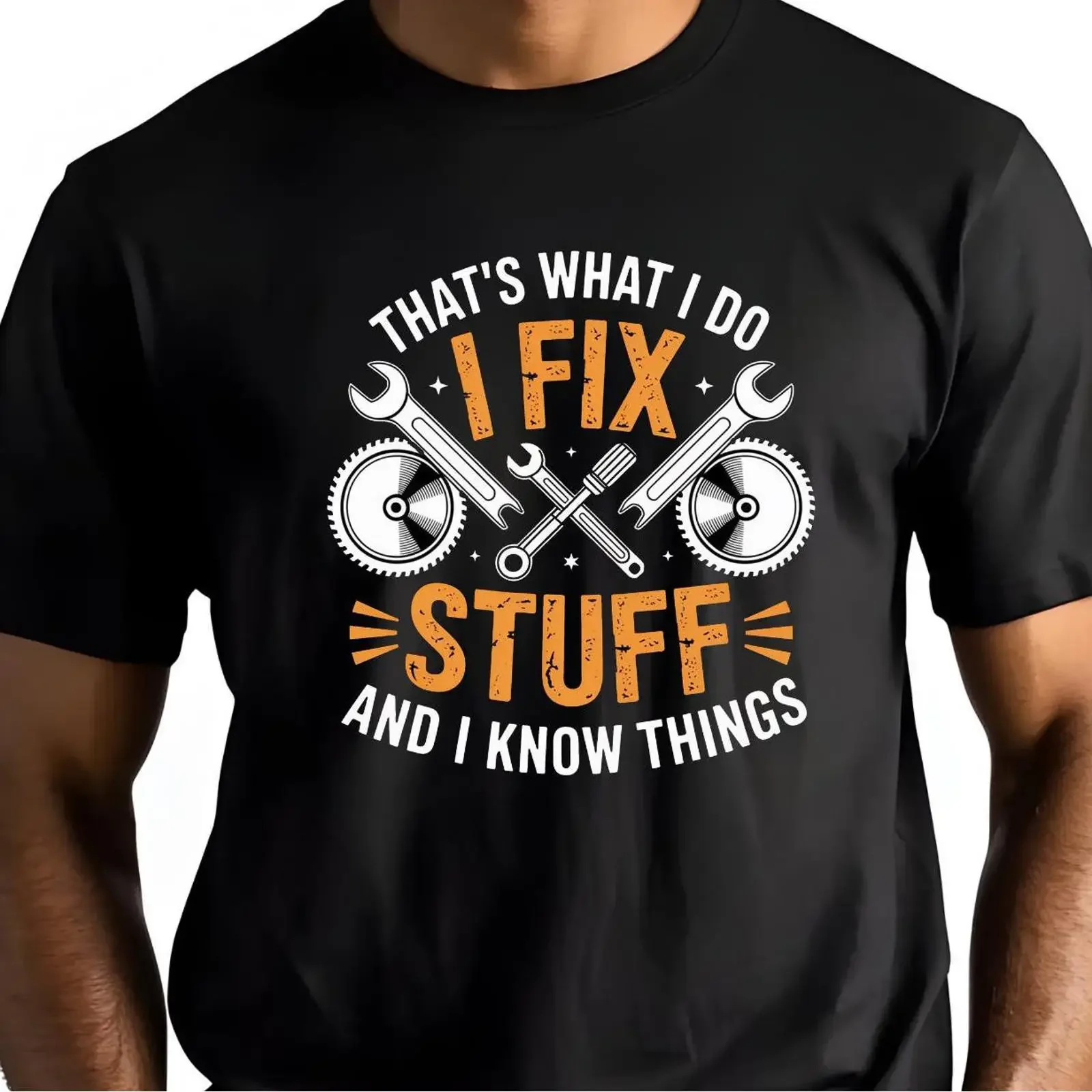 That's what I do fix stuff and know things father's day shirt vintage Washed Soft Comfortable homme Stretched Slightly graphic