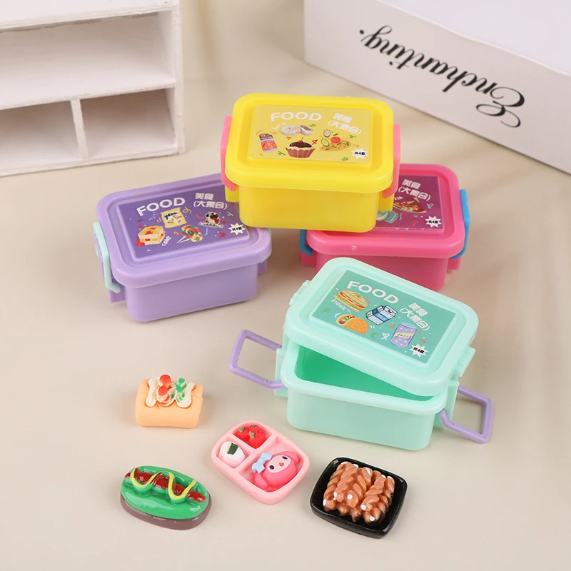 1 Set Decompression Toy New Miniature Dollhouse Simulation Food Game Blind Box Blyth Doll Kitchen DIY Accessories