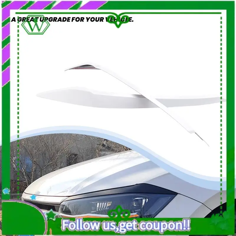 

AC34-For Polo 2019 2020 2021 Front Headlight Eyelids Eyebrow Trim Sticker