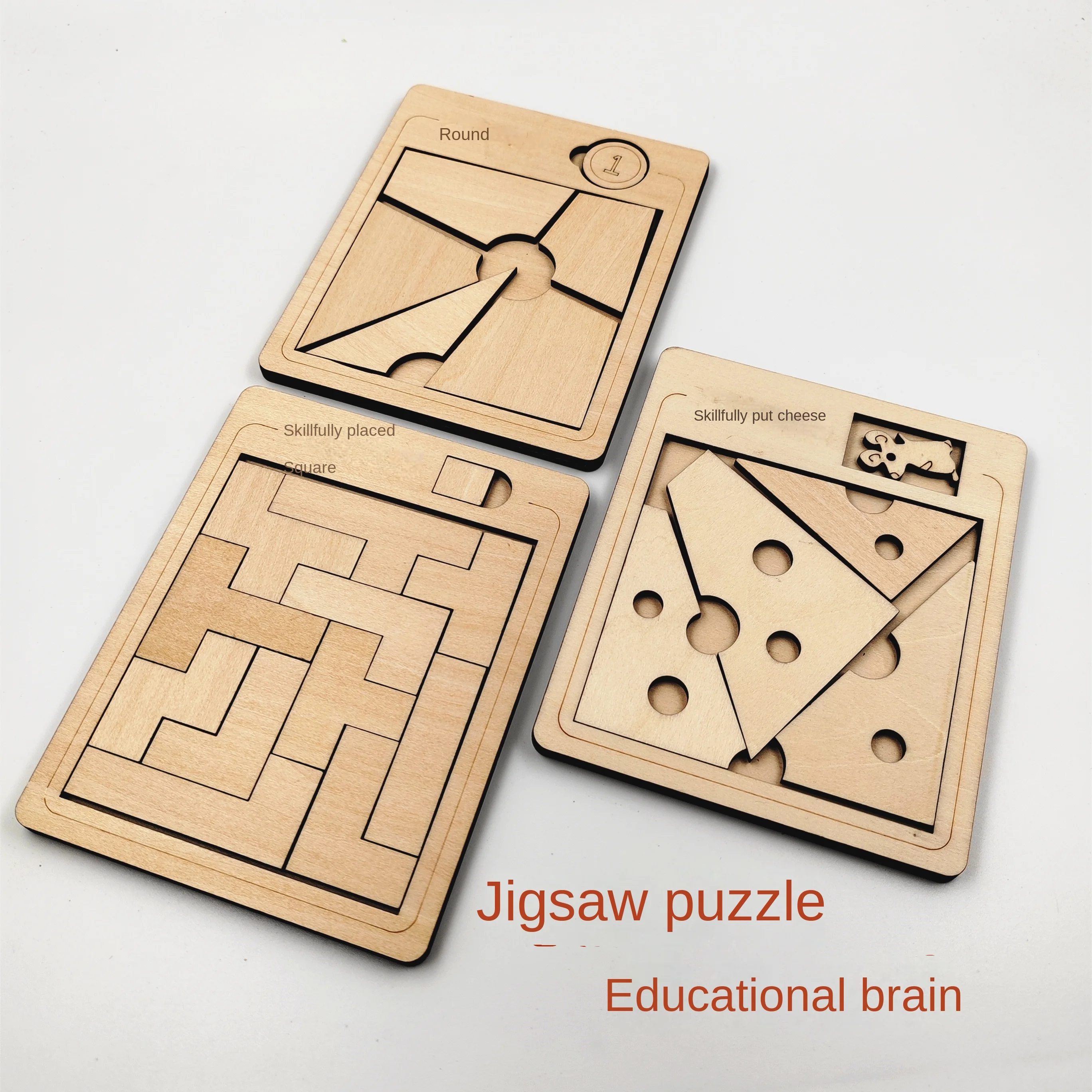 

Qiaolang Series Puzzle Wooden Puzzle Brainy Qiaolang round Puzzle Challenge Difficulty Decompression Suitable for All Ages