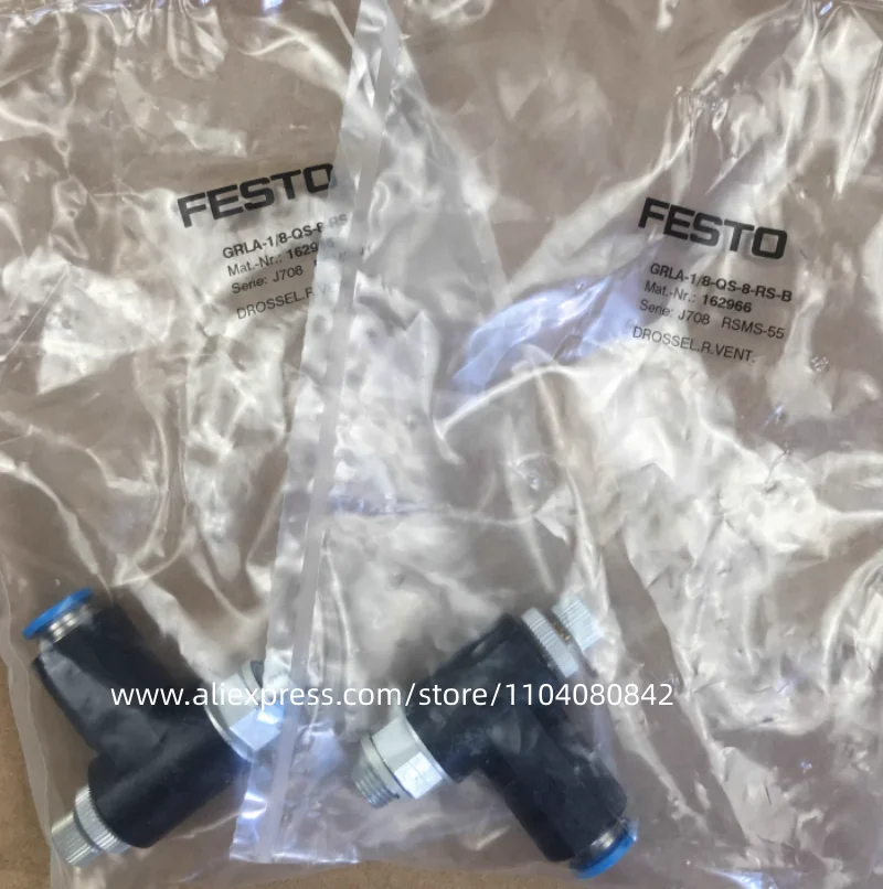 

Новый оригинальный клапан Festo 162965-GRLA-1/8-QS-6-RS-B 162966-GRLA-1/8-QS-8-RS-B, 2 шт.