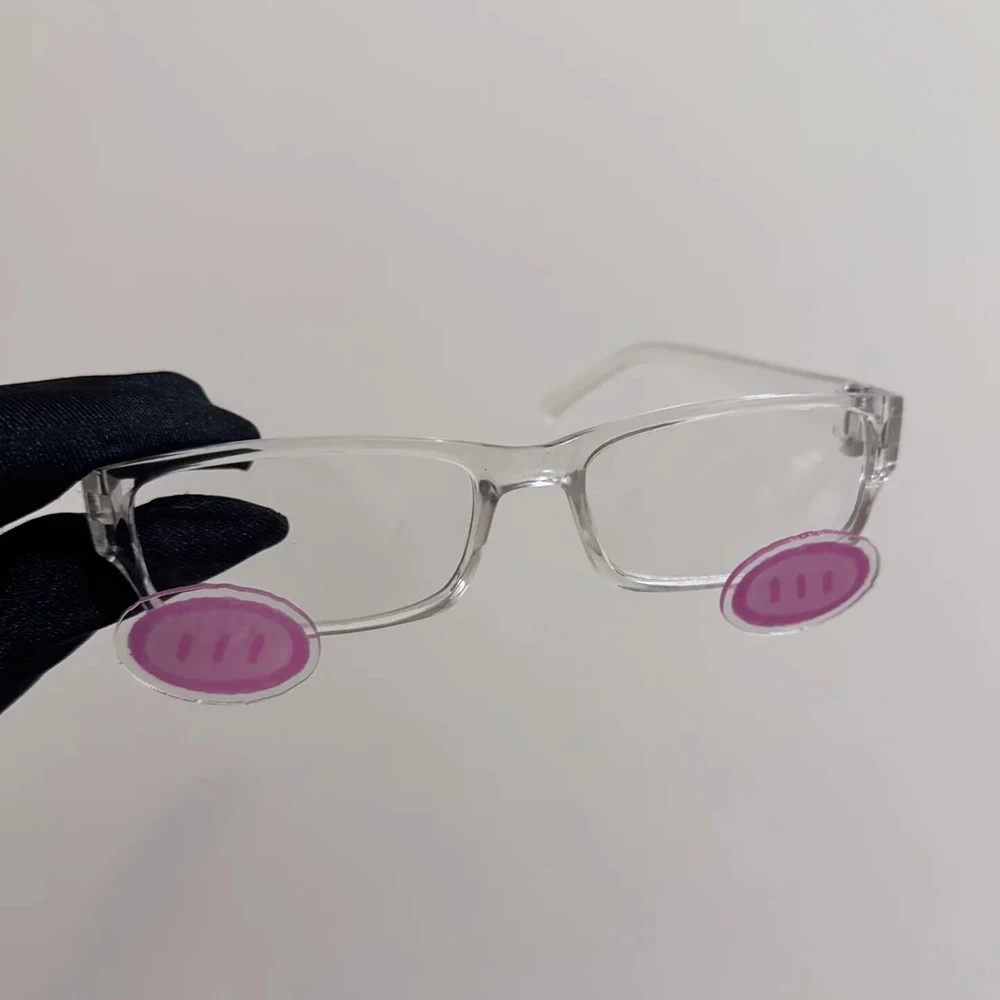INS Powder Blusher Glasses Anime Cosplay Kawaii Eyewear Acrylic Transparent Fashion Retro Y2K Eyeglass Sunglasses Accessories image 3