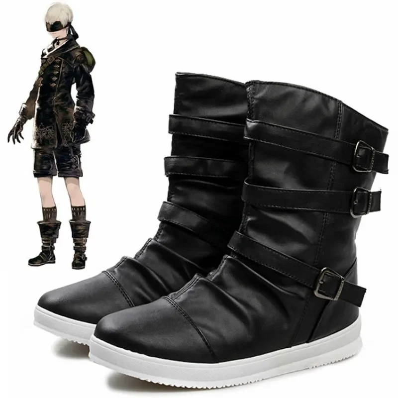 

Cos NieR Automata Hero YoRHa No. 9 Type S Cosplay Shoes Winter Boots Men NieR:Automata Cosplay Boots Fashion Warm