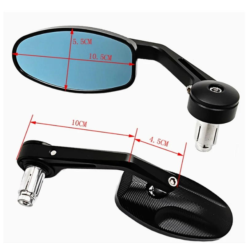 Aluminum Alloy 22mm Handle Bar End Motorcycle Side Mirror Motorbike Universal For Ducati 848 Monster 600 620 795 Suzuki GSR750