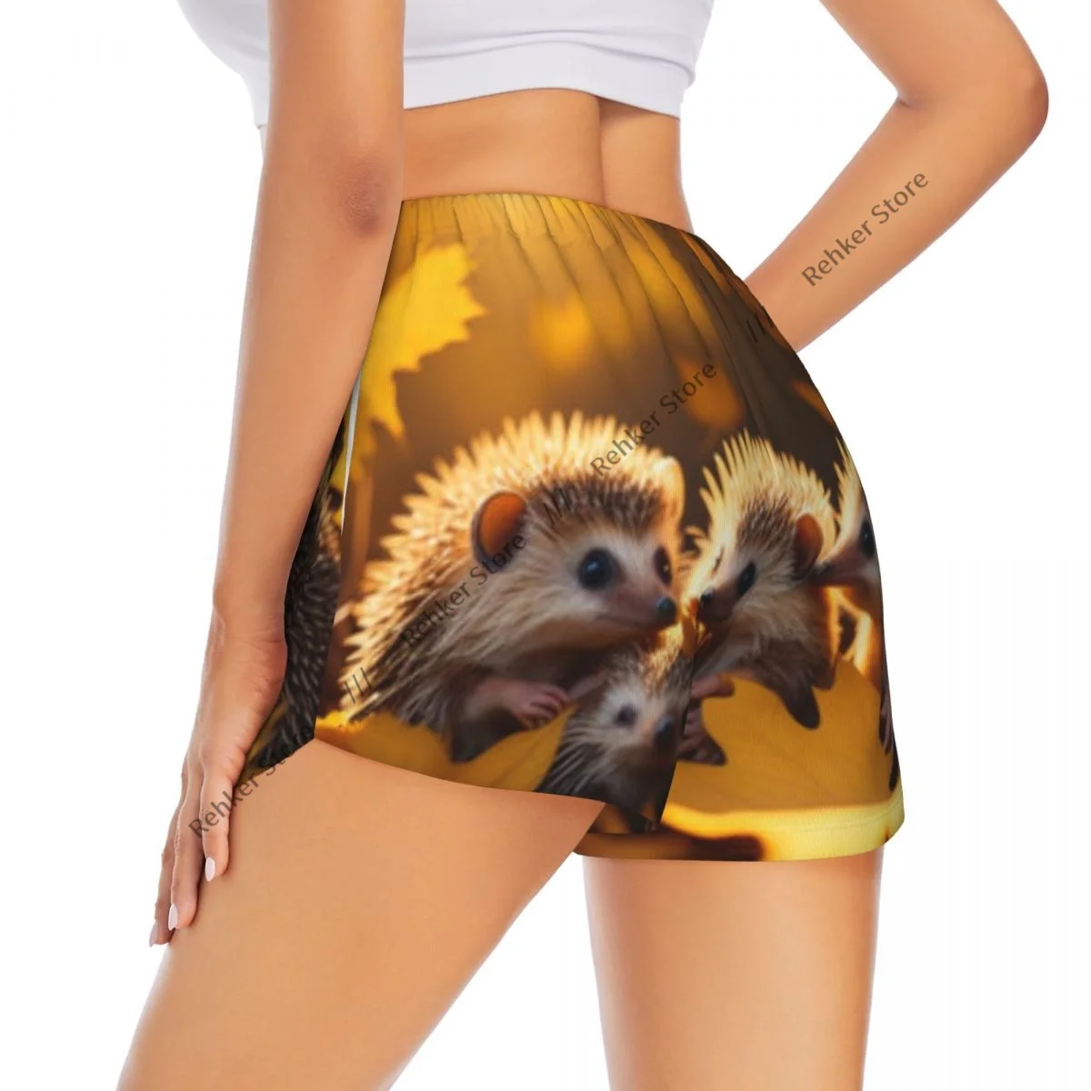 

Женские шорты для йоги, детские ежи, скалолазание, играющие в листьях, легкие спортивные быстросохнущие дышащие шорты для бега на открытом воздухе