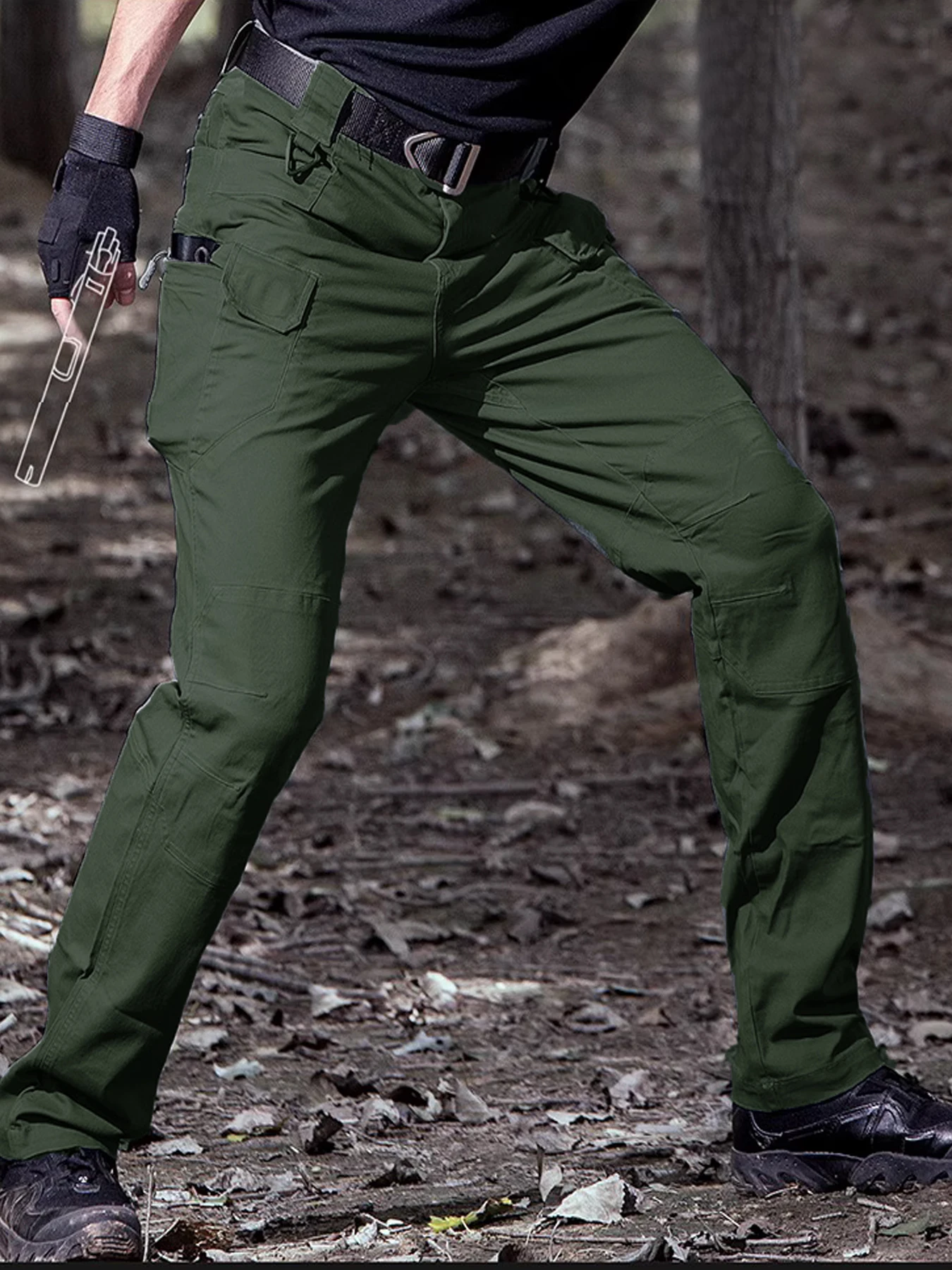 

Men'S Tactical Pants, Durable Multi-Pocket Cargo Pants for Outdoor Construction Work, Hiking And Trekking, Casual Tactical Pants