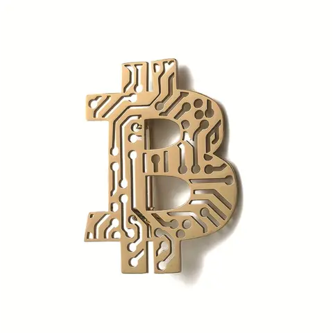 회로 패턴 Bitcoin 브로치 BTC 금속 중공 칼라 핀 셔츠 정장 남성용 및 여성용 핀