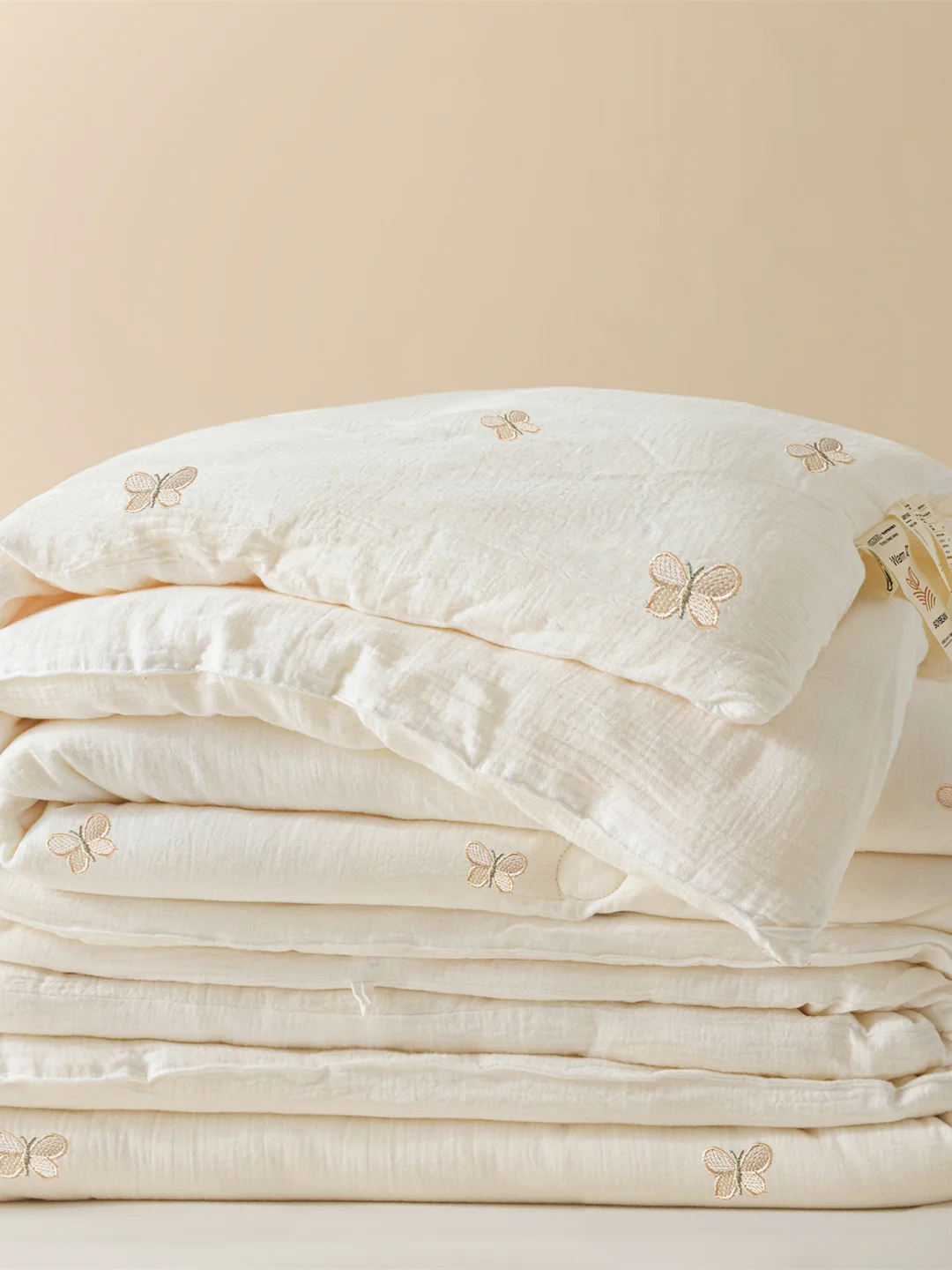 

Премиальное одеяло A-класса с вышивкой из утолщенной хлопковой ткани, теплое, для осени, зимы и весны, с наполнителем из соевого и полиэфирного волокна