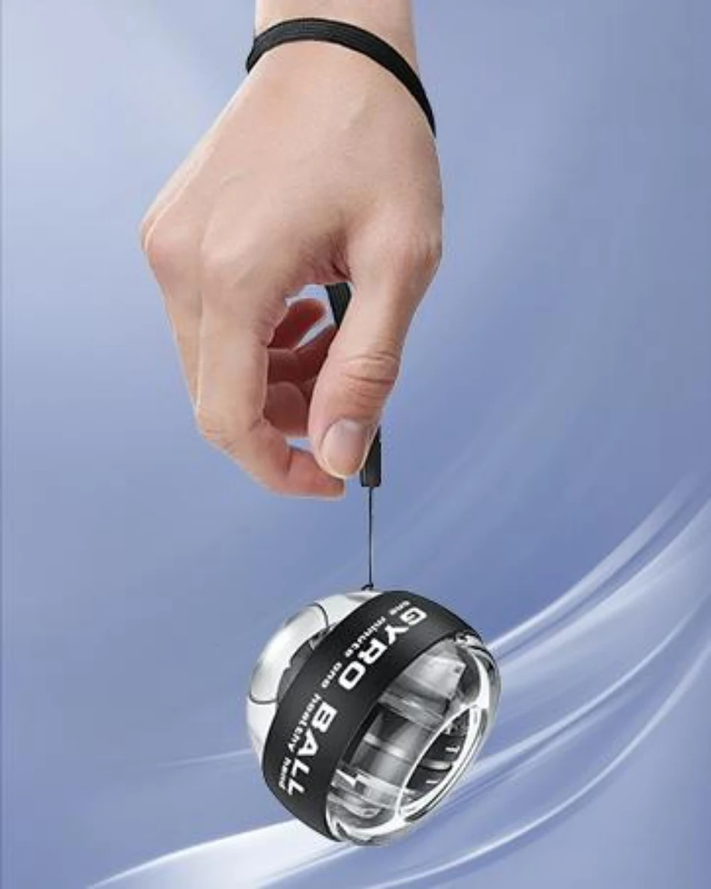 Gyro-Ball Handball Gyroskop mit Auto-Start für Handgelenk- und Unterarmtraining, Power-Ball zur Muskelstärkung mit 5-Farben-LED – Detail 1