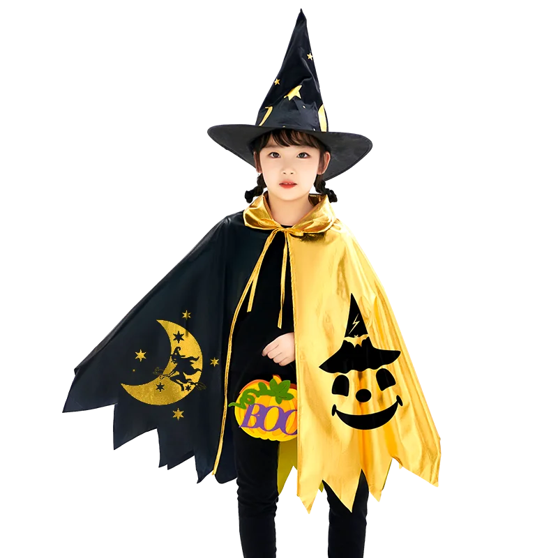 عباءة الأطفال، مخطط الألوان الصفراء والأسود، زي الهالوين للأطفال، زي أداء رياض الأطفال، دعائم COS