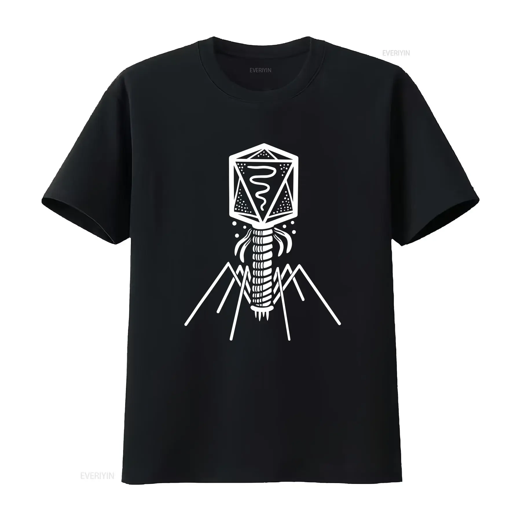 Biology Microbiology Genetic Engineering Bacteriophages T Shirt vintage Washed Slightly Stretched Casual Breathable streetwear