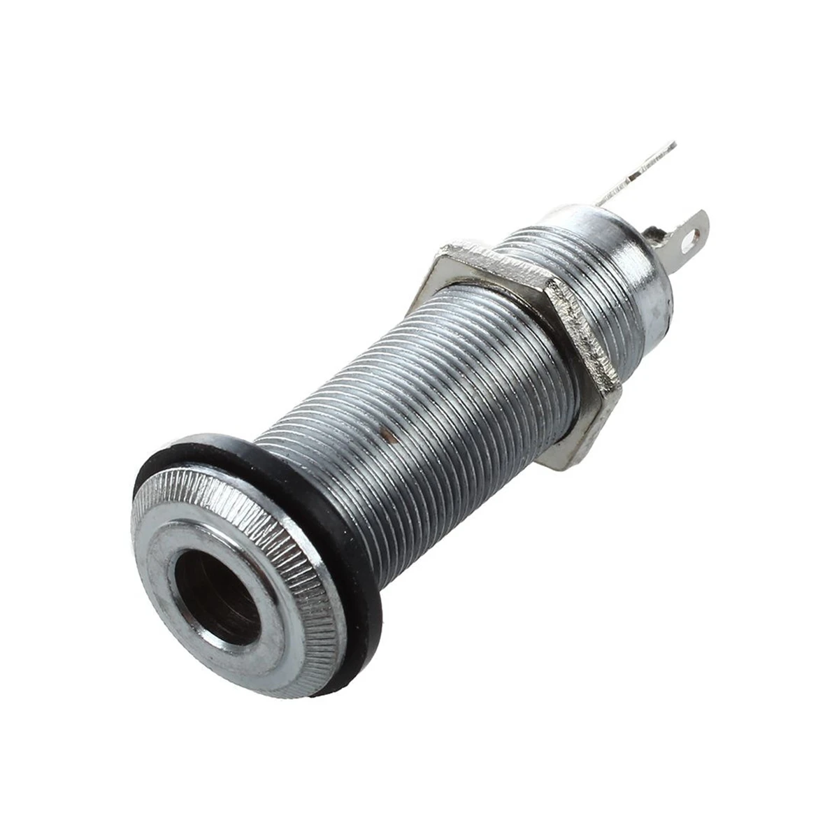 

CGDS-1X 1/4 Inch Chrome Cylinder Flush Mount Jack & 1 Pcs Guitar Fret Beveling File,45 Degrees 90 Degrees End Bevel-Flush
