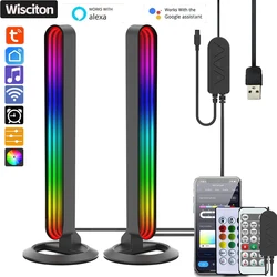 WIFI RGB Ortam Işığı çubuğu LED TV Arka Plan PC Tatil Esports Masaüstü Dekorasyon Lambası Ayna Müzik Dinamik Masaüstü Aydınlatma