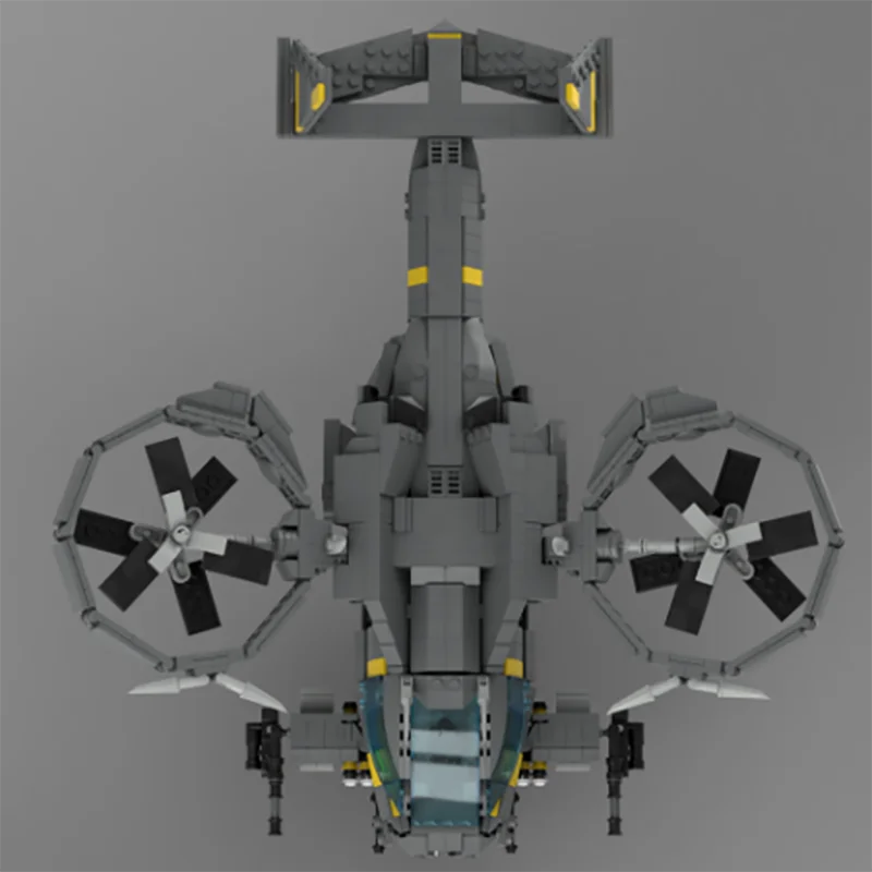 MOC Building Block Breaking SA-9 Kestrel Gunship Model Avatard Science Fiction Spacecraft Brick DIY Assembly Toy Gift 1334PCS