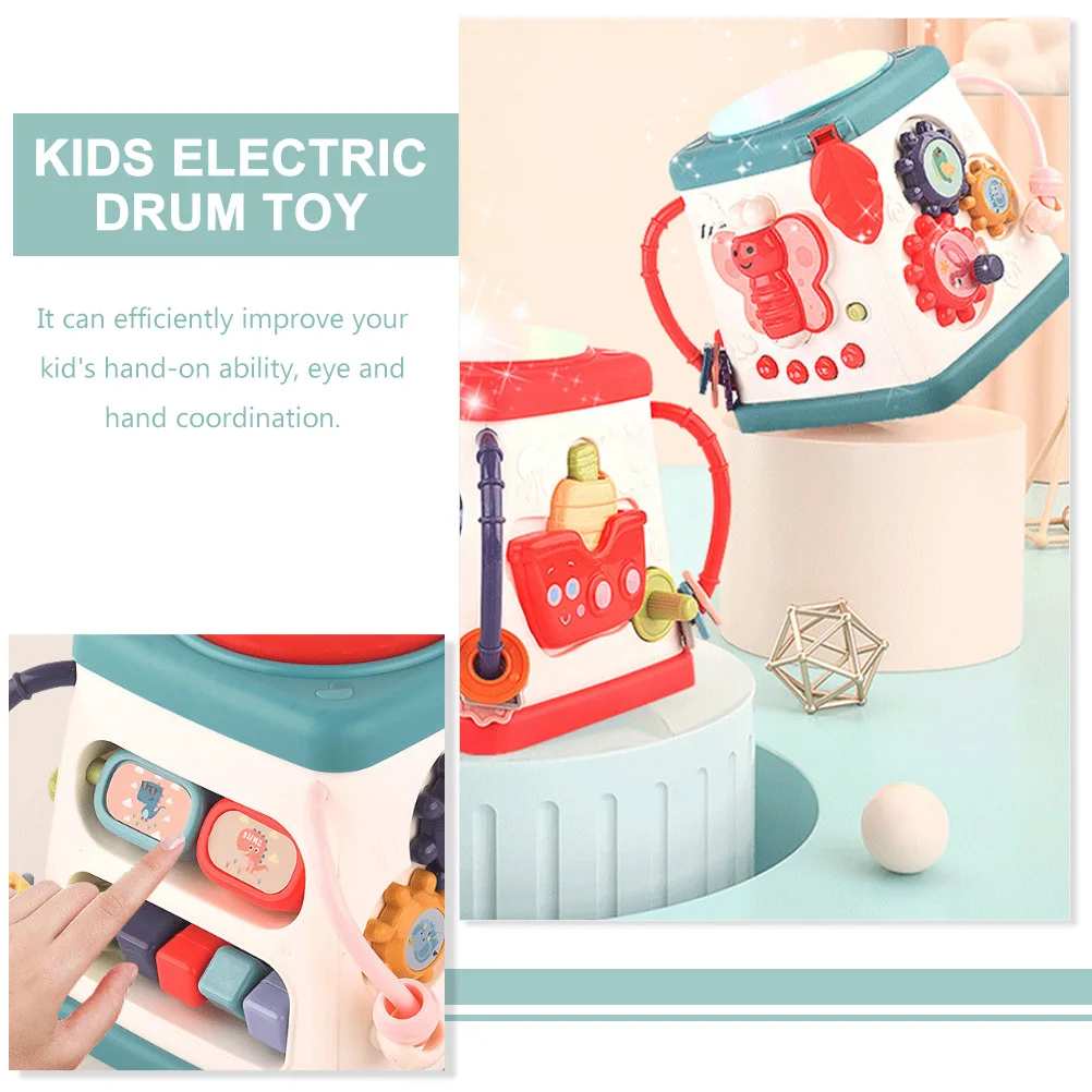 

Hand Drum Multifunctional Six-Sided Electronic Drum For Kids Toddler Baby Musical Learning Instrument Educational