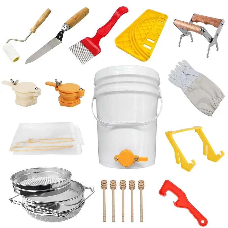 

Стартовый набор инструментов для сборки пчеловодства, набор пластиковых ведер для меда емкостью 13,5 галлонов для принадлежностей для пчеловодства