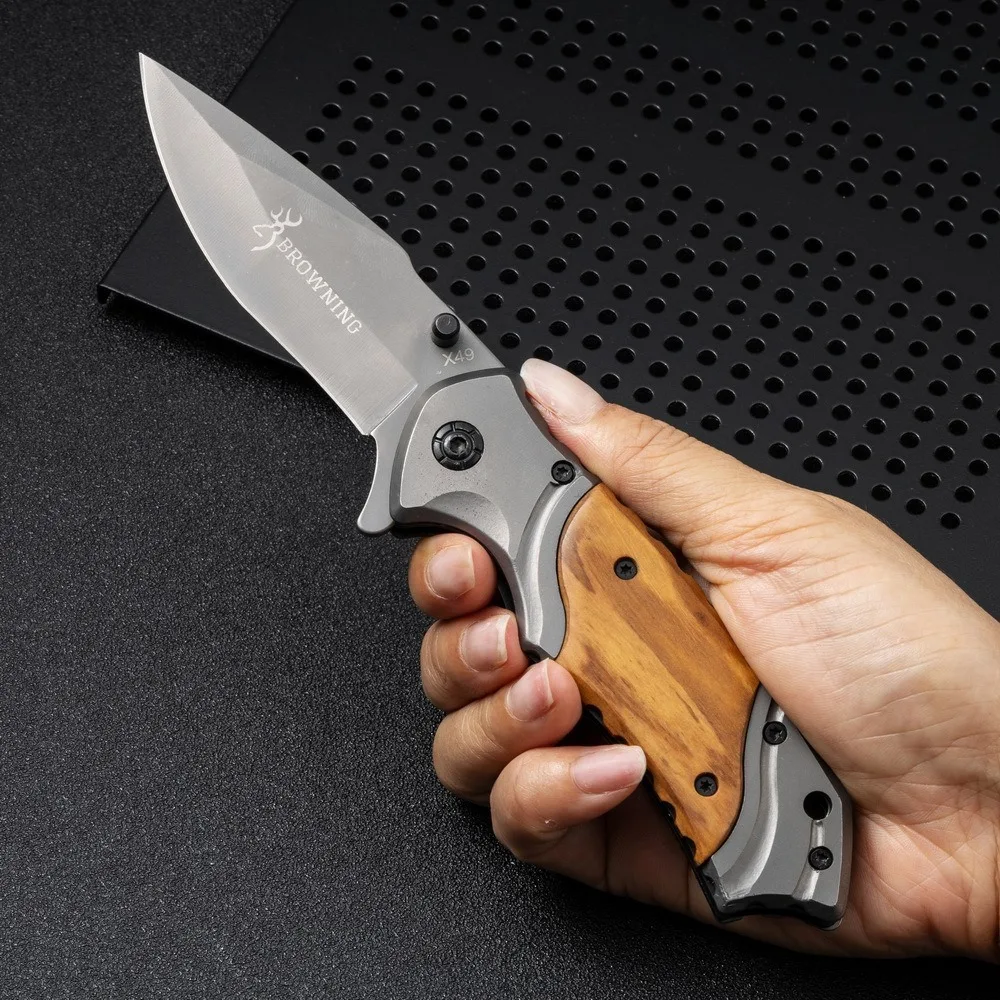 1pc Sharp Cutting Knife, High Hardness Military Tactical Knife, Suitable for Camping Hiking Cutting Knife and Survival Knife