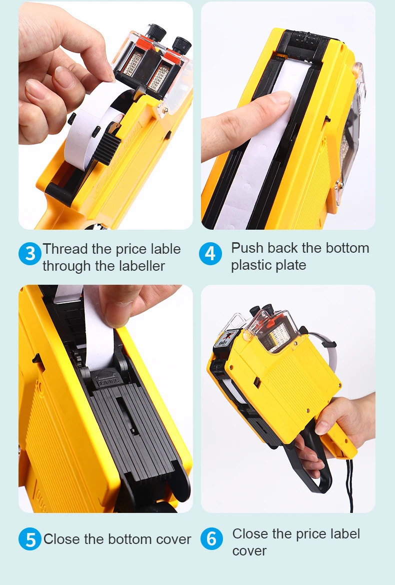 1pc MX-6600 10-stellige zweizeilige Etikett ierer Preis schild Pistole Etikett 2 Linie geeignet für Einzelhandel geschäfte Preis schild Display-Tool – Detail 12