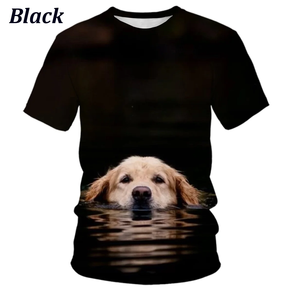 New Golden Retriever Theme Short Sleeve T-shirt for Men and Women in Summer 2021