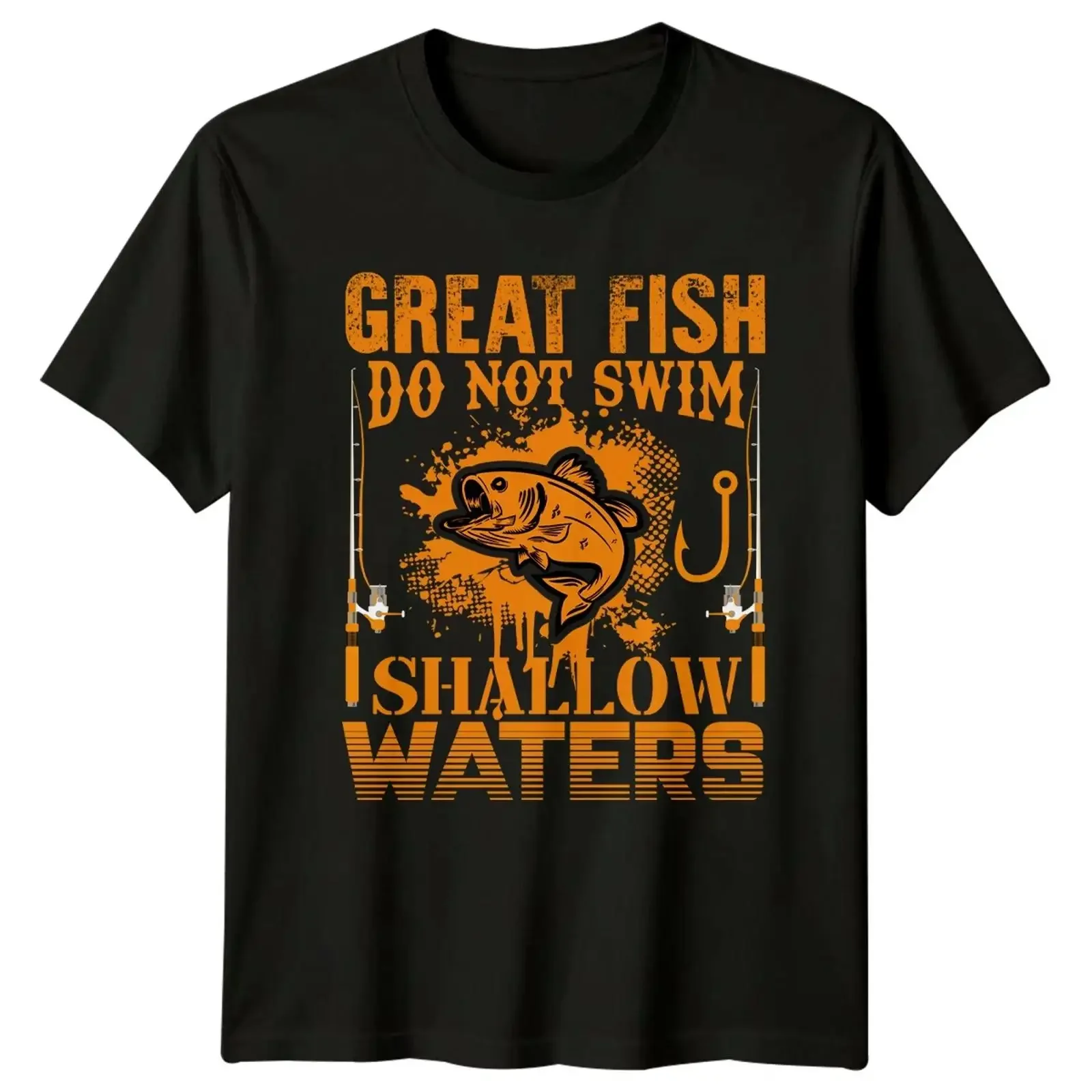 Tolles Fisch schwimmen nicht Herren T Shirt Barschangeln Vatertag Geschenk für Ihn vintage Washed Unisex Soft designer clothes