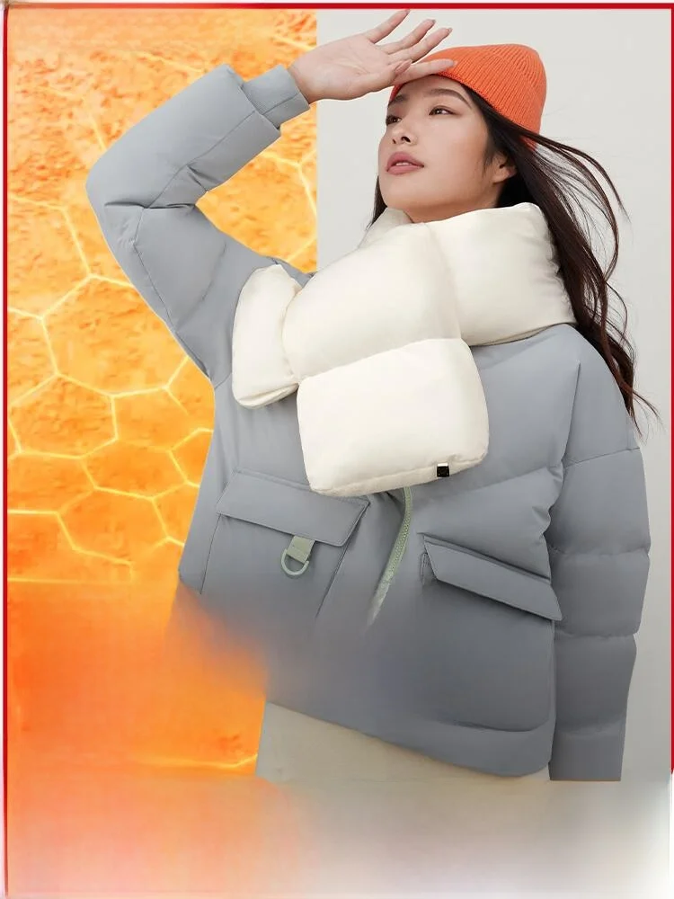 

Heatable Fleece Scarf for Women Office Use Winter Warmth Polyester Fiber Rectangle Shape Unisex Suitable for All Ages