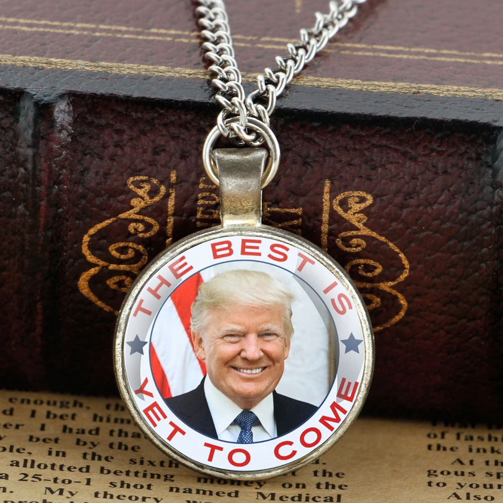 TRUMP 2024 TAKE AMERICA BACK Vintage Accessory Glass Dome Pendant Necklaces Women Men Jewelry Accessories Unique Gift for Men