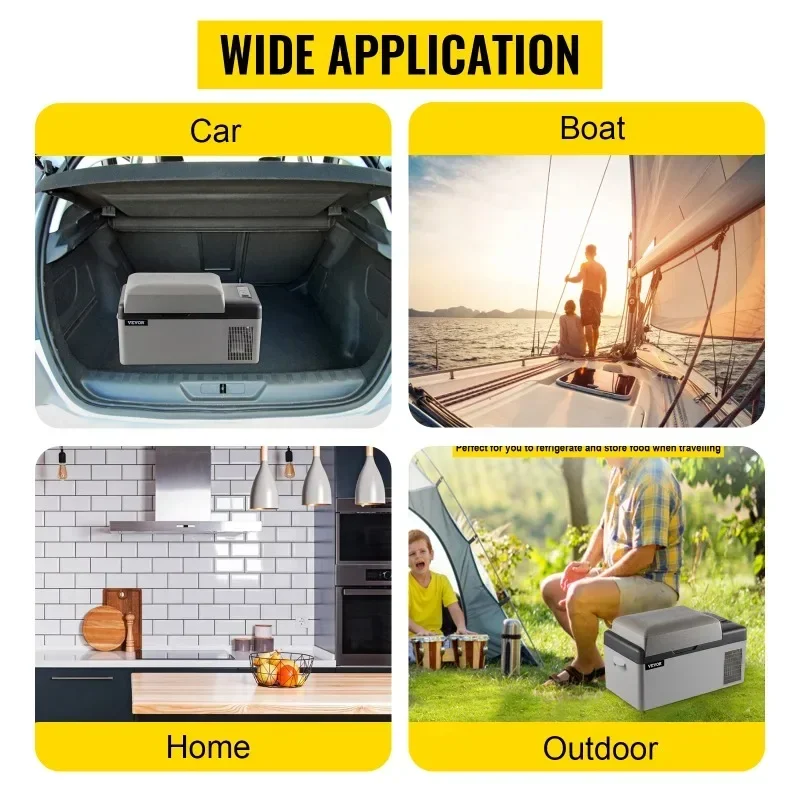

VEVOR 20L 22L 35L 45L 55L Car Refrigerator Mini Fridge Freezer Portable Compressor Cooler 12/24V DC 110-240V Ice Box for Camping