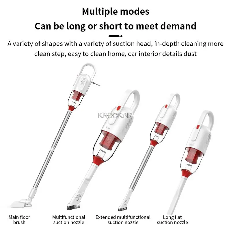 Handheld Vacuum Cleaner With 4 Brush Head 15000Pa Strong Suction Power Household Floor Carpet Curtain Cleaning Vacuum Cleaner
