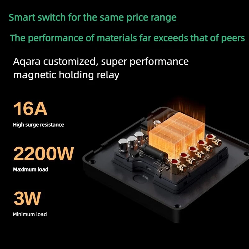 Aqara Smart Wall Switch Z1 More Control Zigbee 3.0 متوافق مع تصميم سلكي حي/محايد فردي يدعم تطبيق Mi home HomeKit
