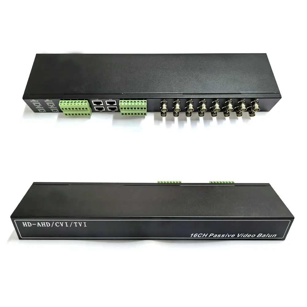 16ch Passive CCTV Video Balun HD AHD/TVI/CVI 16 Channel Transmitter BNC Female to UTP Rj45 CCTV Camera DVR Cat5