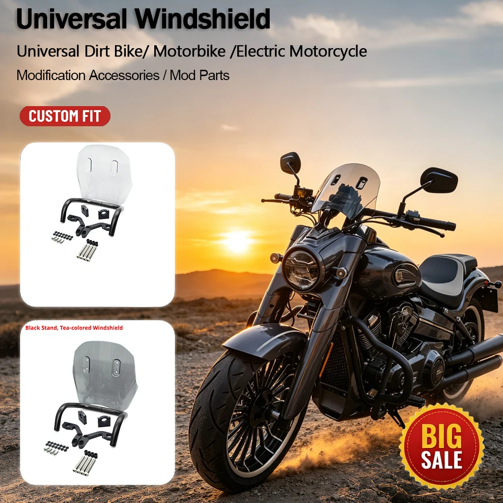 Aluminum Phone Mount & Front Windshield Crossbar Universal For Dirt Bike Motorcycle E‑Scooter Mod Accessories