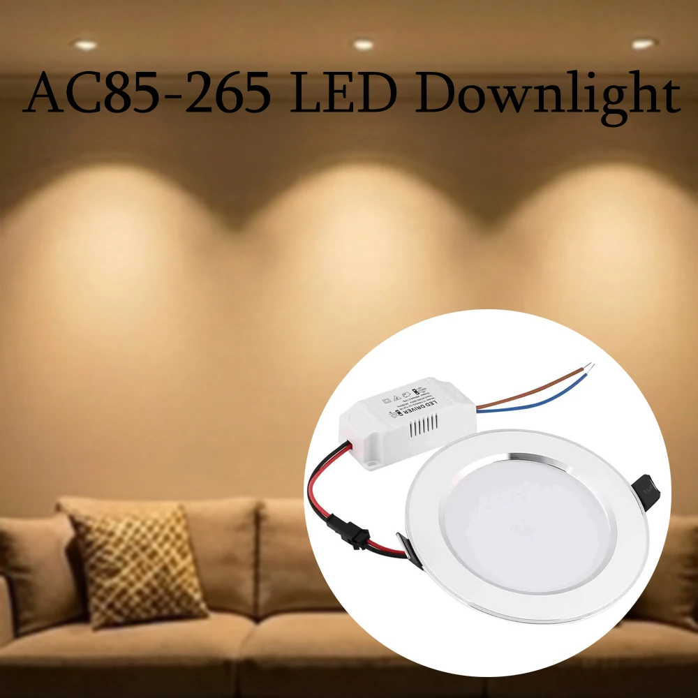 2pcs 3W-21W LED Downlight AC85-265V Bright Lamp for Home Living Room Lighting Recessed Ceiling Light Spotlight Indoor Decor